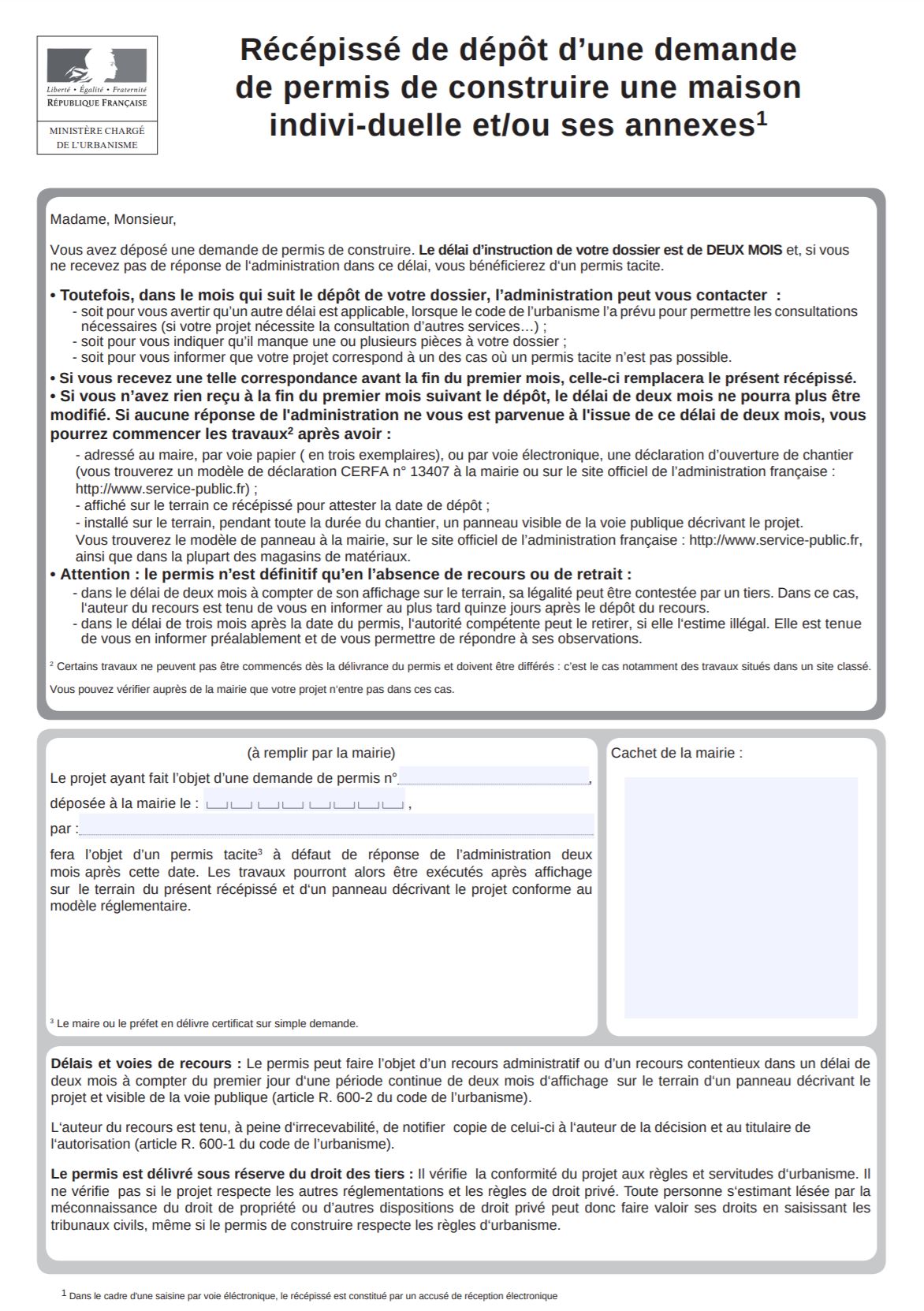 Permis de construire maison individuelle